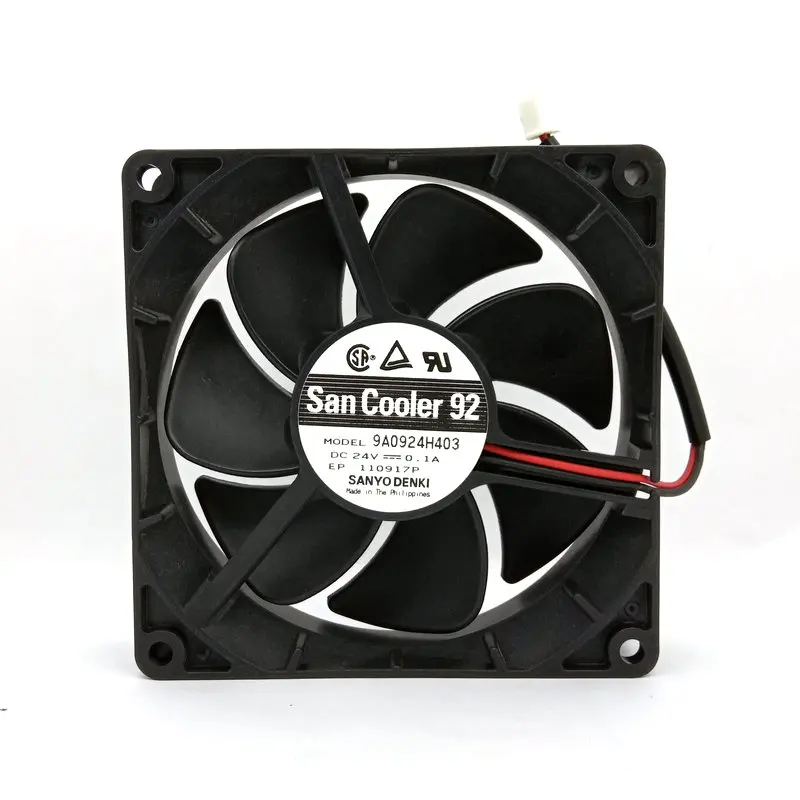 

New Original SANYO 9A0924H403 92x92x25MM 9cm DC24V 0.1A 2Lines Inverter Cooling Fan