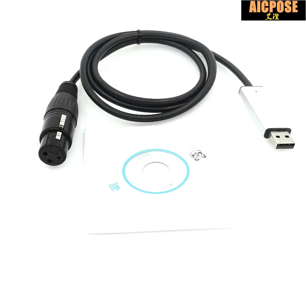 10 шт. USB к DMX интерфейсному адаптеру LED DMX512 компьютерный ПК контроллер освещения