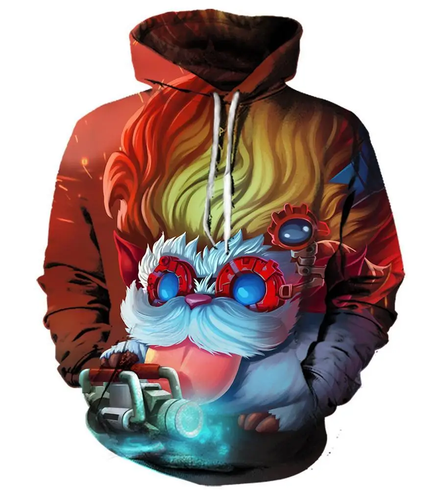 3D Толстовка с капюшоном League of Legends толстовка принтом для мужчин и женщин аниме