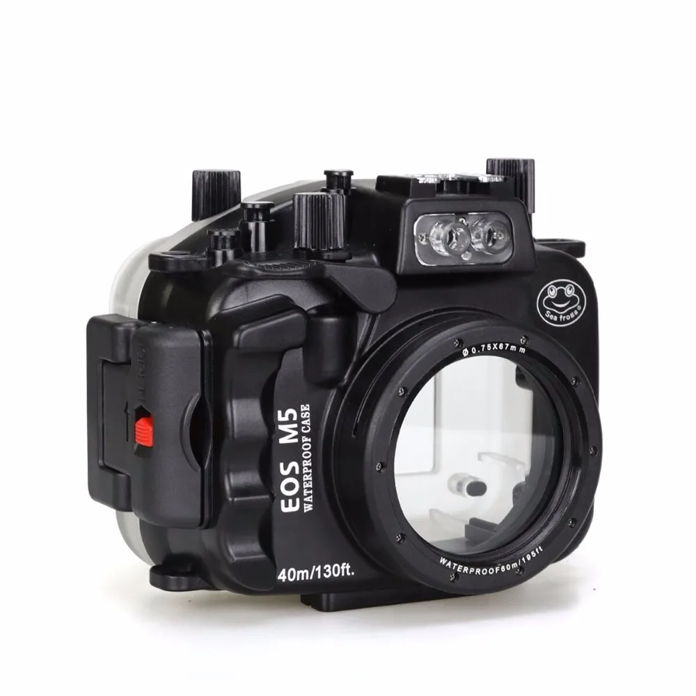 Водонепроницаемый корпус для подводной камеры Seafrogs 40 м/130 футов Canon EOS M5 22 мм|case for