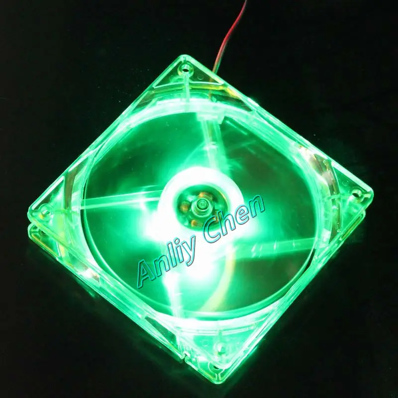 1 шт. 120x25 мм GDT 12025S PC чехол Зеленый DC 12V 4Pin LED мотор Бесщеточный вентилятор