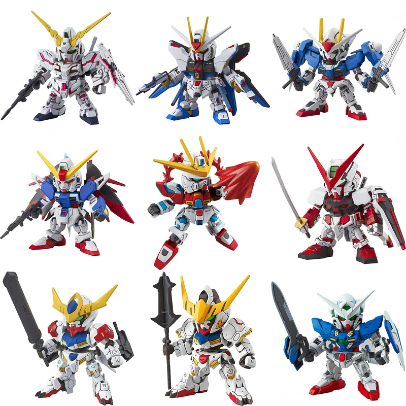SD Gundam модель милый Единорог Sazabi крыло ноль Страйк Фридом 00 предназначение Броня Unchained мобильный костюм детские игрушки