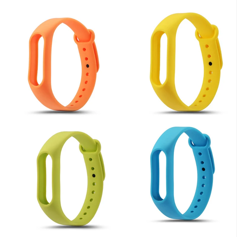 Pluseye Colorful Silicone WristBand Bracelet Wrist Strap Replacement for Miband 2 Xiaomi Mi band Smart Band | Электроника