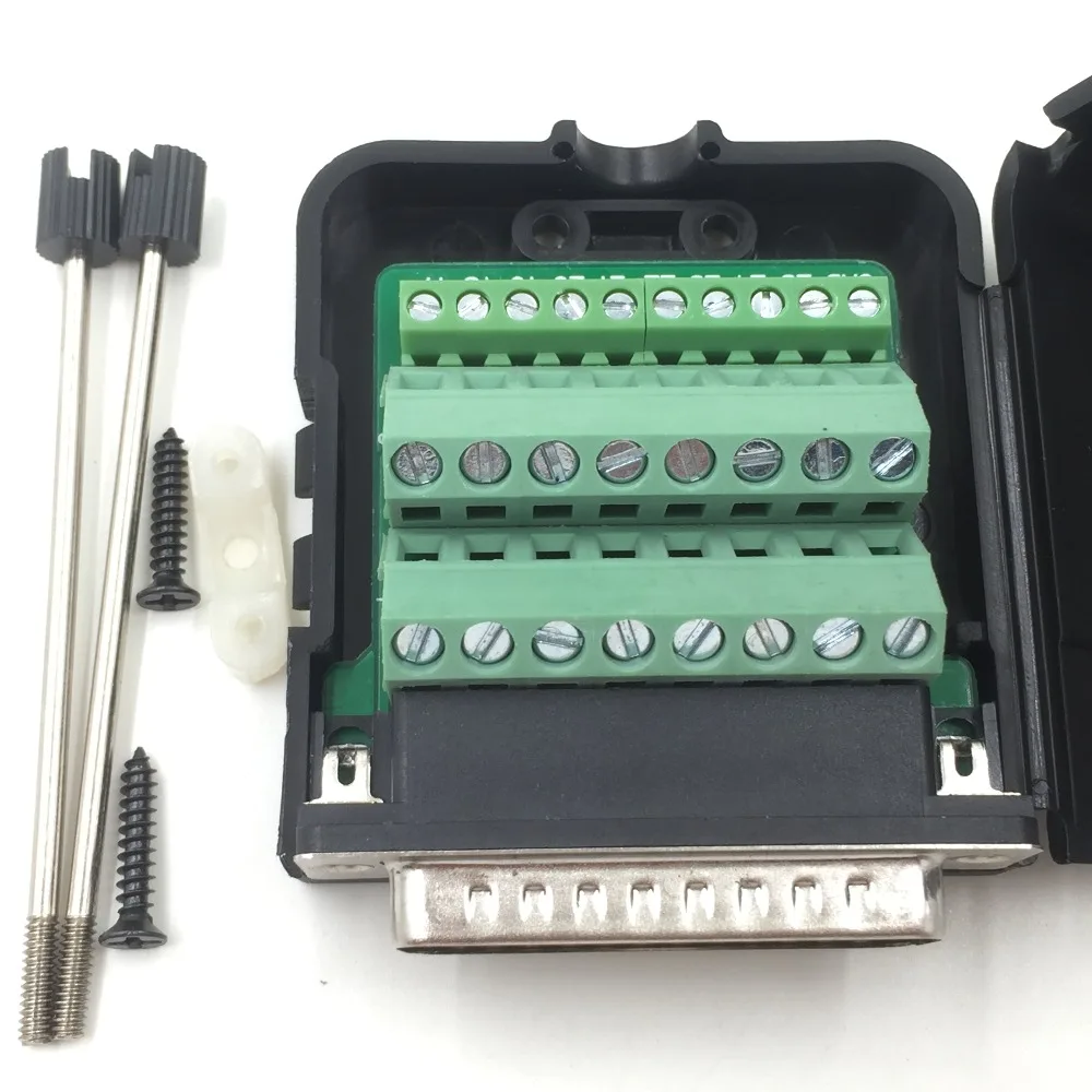 DB25 D SUB Plug 26PIN порт терминал прорыва PCB пластиковая крышка Solderless винт|screw screw|screw
