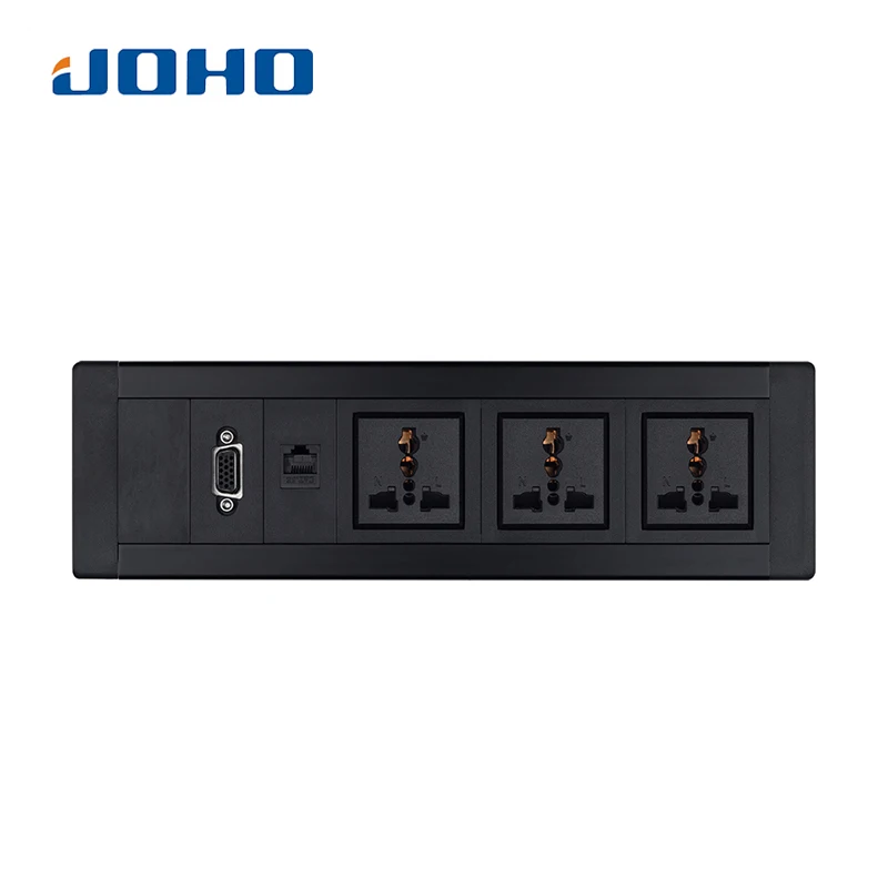 JOHO настольные розетки RJ45 VGA логотип 250В 10А/16А три универсальная настольная