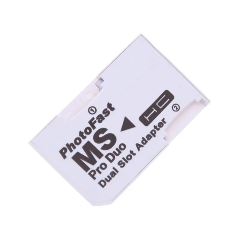 Карта памяти адаптер 2 microSD/micro SDHC карты адаптер Micro SD TF для карты памяти MS Pro Duo для psp карты белый
