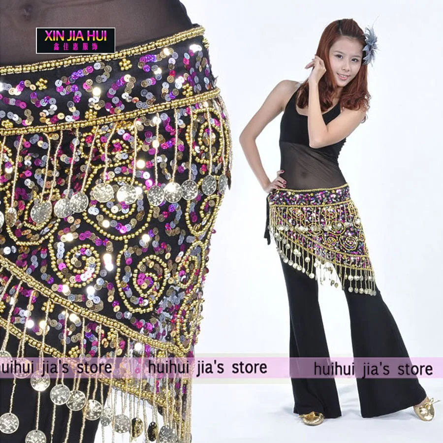 Блестящие хип шарф Belly Dance одежда для продажи Для женщин красивый танец живота