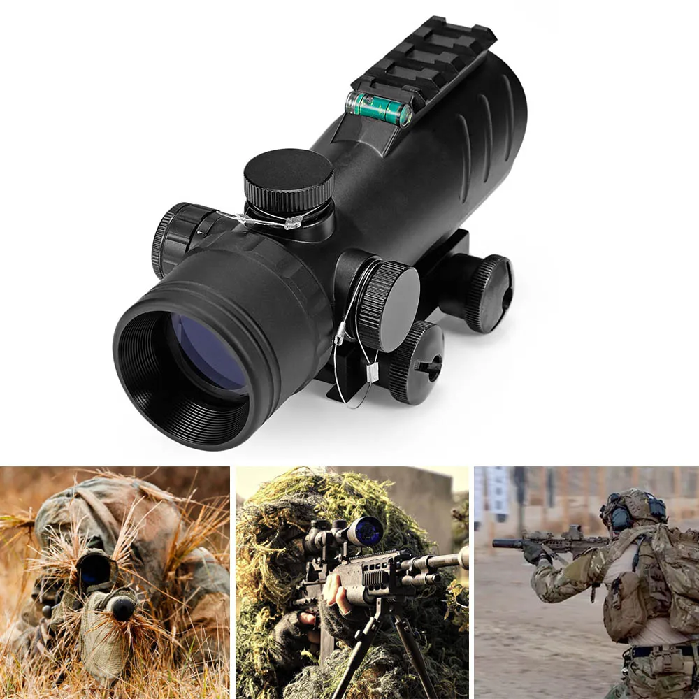 Открытый Тактический 1X30 Красный точка прицел с подсветкой Пикатинни 20 мм Weaver Rail