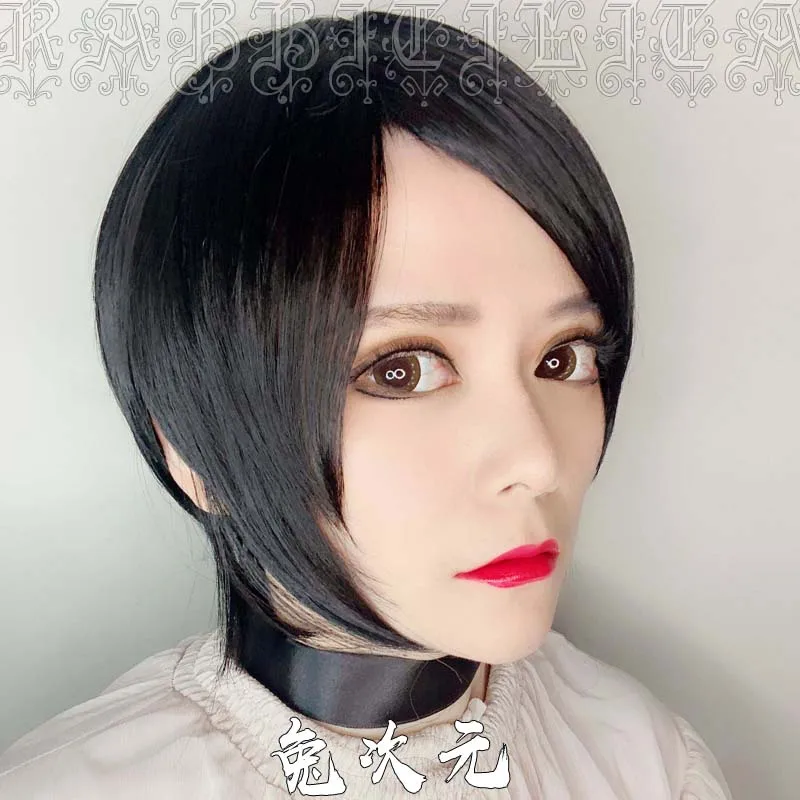 Короткий коричневый смешанный парик Леона Скотта Кеннеди Ada Wong черного цвета Cos