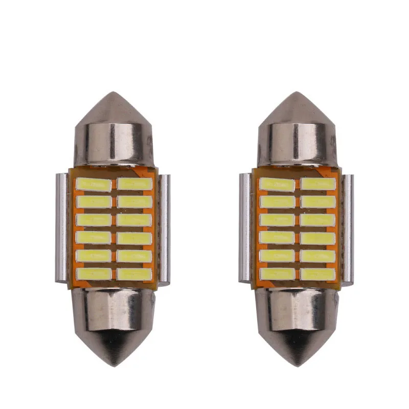 10x интерьерный светильник, фестон 28 мм 12SMD 4014, клиновидный светодиодный светильник C10W C5W, фестон, зеркальный купол, лампа для чтения, дверная лампа, белый/голубой