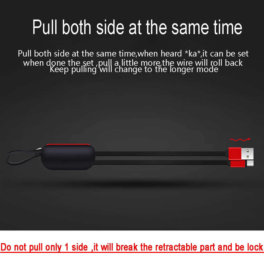 10 шт. Телескопический USB кабель для передачи данных Быстрая зарядка Micro type-C iPh Android