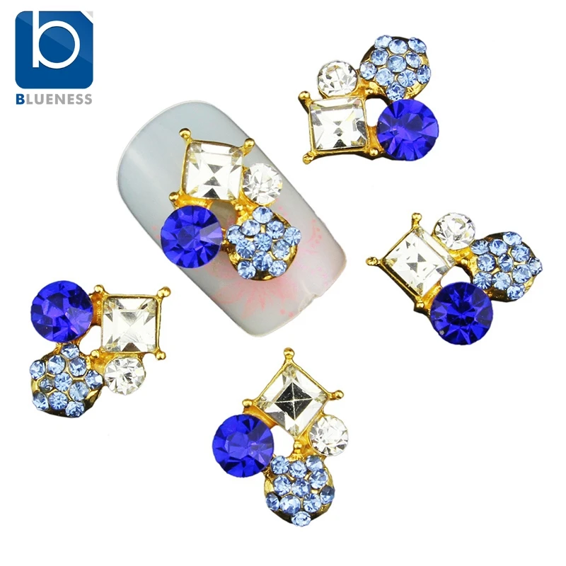 Blueness 10 шт 3D украшения для дизайна ногтей блестящие стразы шармов сплав