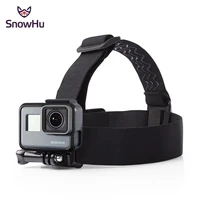 snowhu elastic adjustable head strap mount belt with anti slide glue mount for gopro hero 10 9 8 7 6 5 yi sports camcorder gp23