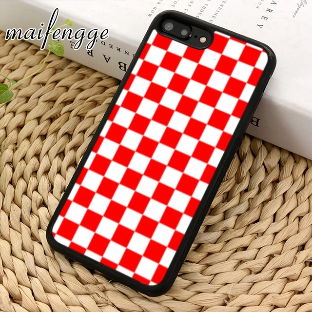 Чехол для телефона maifengge в шахматную клетку iPhone 5 6 6s 7 8 plus 11 12 Pro X XR XS max Samsung S7 edge S8 S9