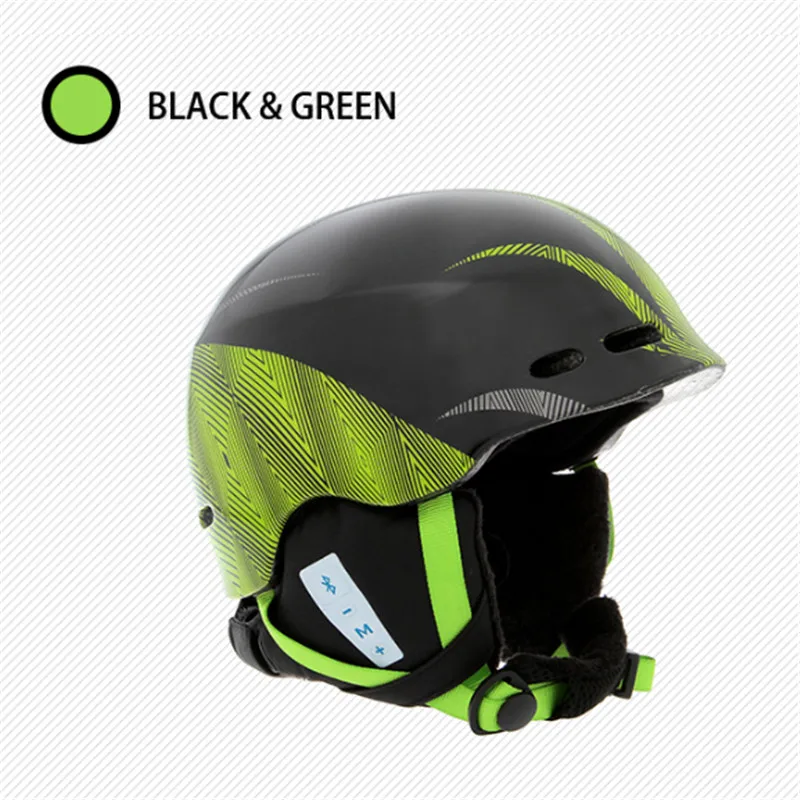 GREEN BLACK BABALI популярный интегрированный музыкальный шлем Bluetooth уличная Лыжная Скейтборд умный шлем шлем для сноуборда bluetooth a37 - Цвет: GREEN BLACK