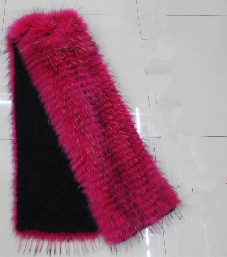 Fashion women fur scarf natural fox scarves autumn winter warm raccoon wraps S44 | Аксессуары для одежды