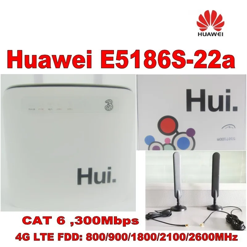 Разблокированный беспроводной маршрутизатор cat6 300 Мбит/с Huawei e5186 4g LTE Wi Fi ключ