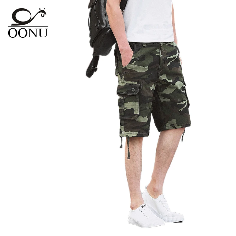 OONU Продвижение Качество гарантировано Военный Зеленый Камуфляж/Камо Шорты