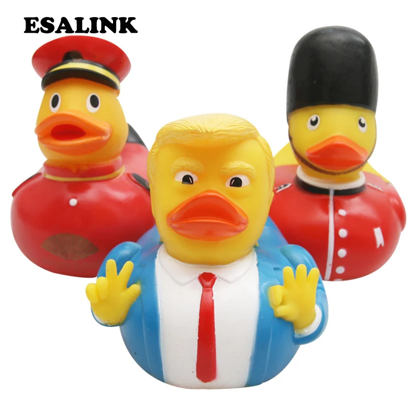 ESALINK 10 см резиновая катушка Трампа красный солдат Стайлинг Утка Детская ванная