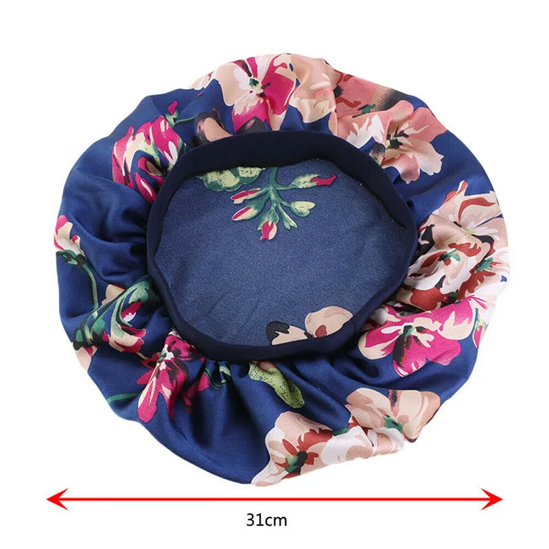 Шелковая женская летняя модная кепка для сна шапочка волос головной убор с