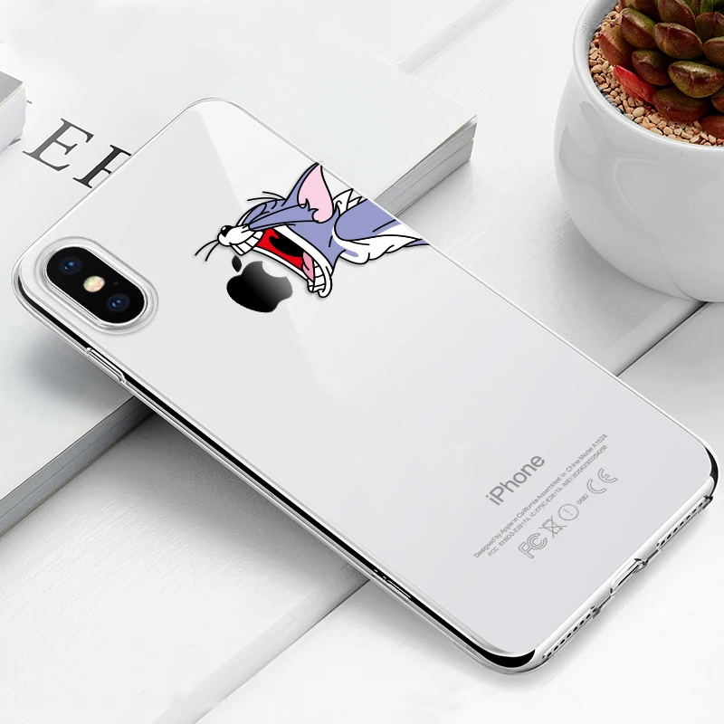 03 Парный Прозрачный чехол для телефона для iphone X XS Max XR Tom Jerry, чехол для iphone 8 7 6 6S Plus, мягкий силиконовый прозрачный чехол - Цвет: 03
