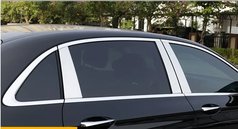 6 шт./компл. для Mercedes benz W205 C Class 2015 2016 20 полированный алюминиевый сплав B оконная