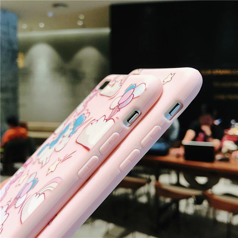 Силиконовый чехол KONGREY для iPhone 7 Plus 6 6s XR мягкий из ТПУ с мультяшным единорогом