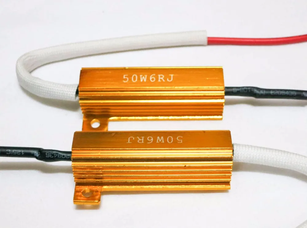 50 шт. Вт 6ohm Золотой плавкий предохранитель 9004 9007 HB1 HB5 Hi/Low HID Xenon Kit Canbus компенсатор