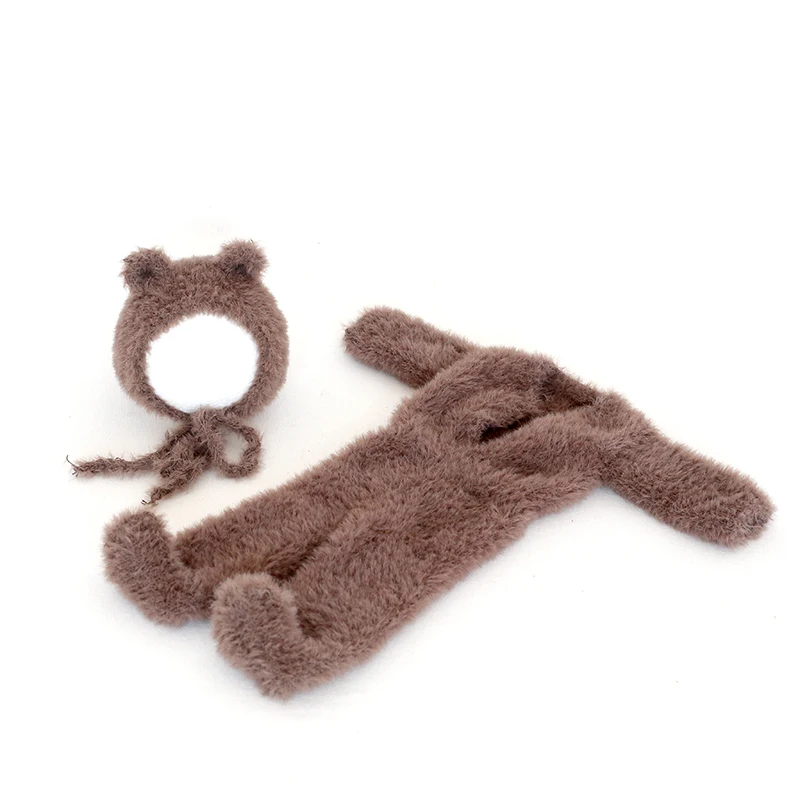 Детский трикотажный комбинезон мишка с шапкой|photography props|mohair hatbaby girls boys |