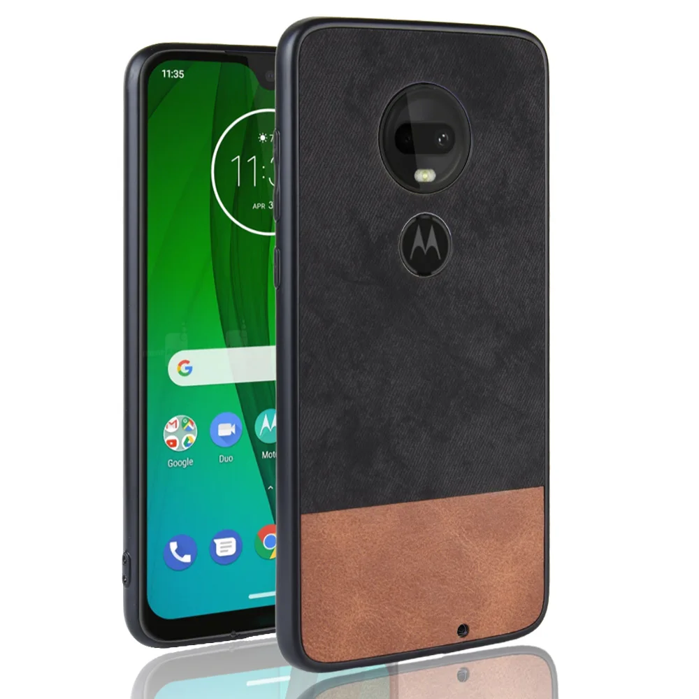 Роскошный тканевый кожаный жесткий нескользящий чехол для Motorola G7 G6 Play E5 Plus P30 Note