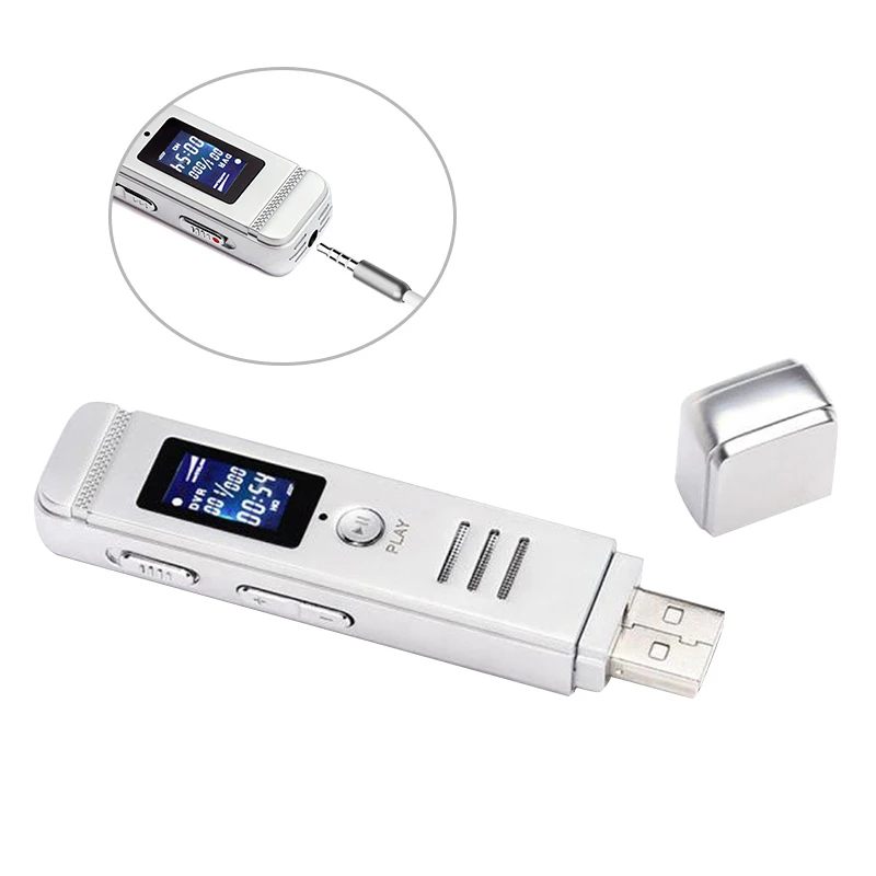 Высококачественный Цифровой диктофон с микрофоном USB s экраном металлическая