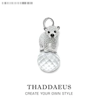pendant polar bear2019 winter new fashion glam 925 sterling silver jewelry europe style animal cute gift for soul woman