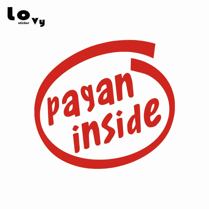 Pagan Inside Vinyl Car Sticker Creative Warning Mark Decal for Truck Window Body Decoration CR0681 | Автомобили и мотоциклы