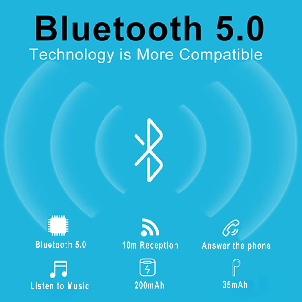 I9s Мини Bluetooth 5 0 наушники беспроводные с микрофоном спортивные свободные руки