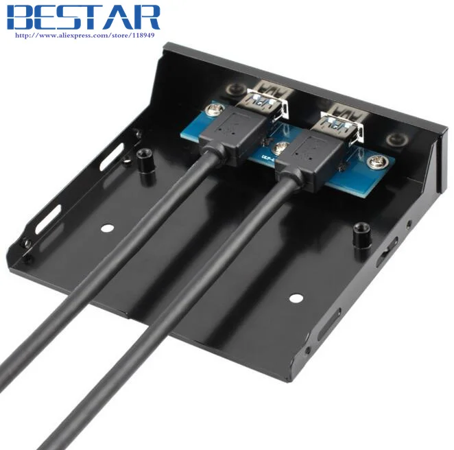 3 5 дюймовая Передняя панель телефона с 2 портами USB 0-20-контактный разъем и