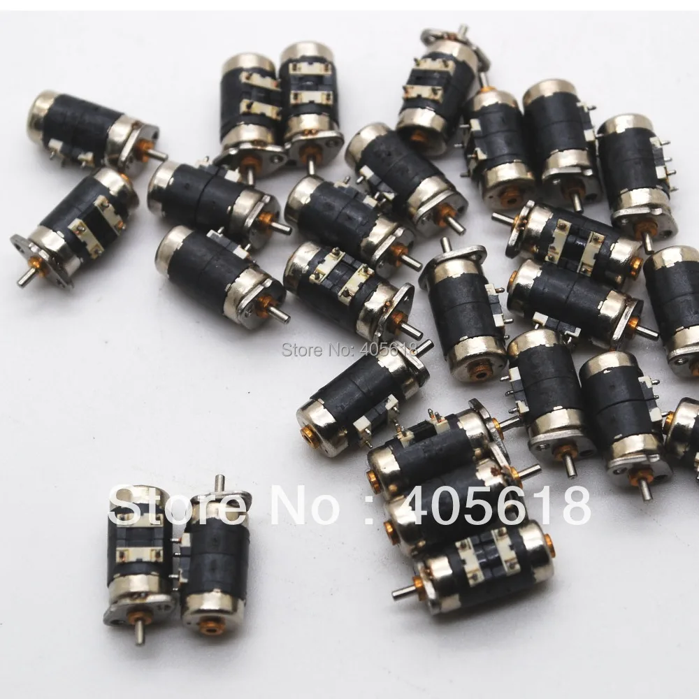 10 шт. 4 провода 2 фазы миниатюрный шаговый двигатель D6mm x H11mm