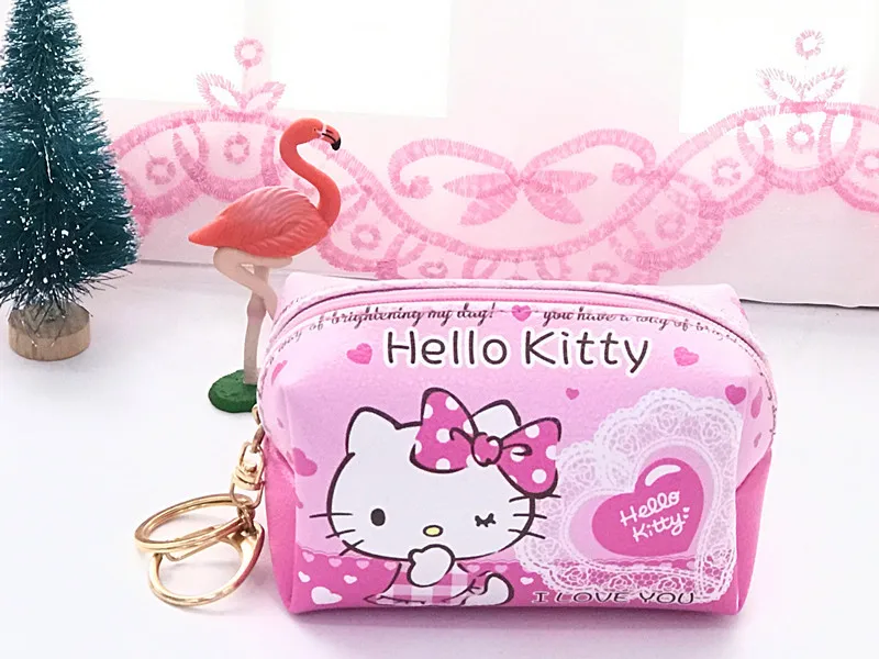 2 New Hello Kitty Cartoon leather stereo coin purse XK-0862 - Цвет: 2