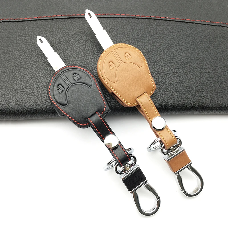 Кожаный чехол для автомобильного ключа с 2 кнопками чехлы автомобиля Nissan Juke note Cube