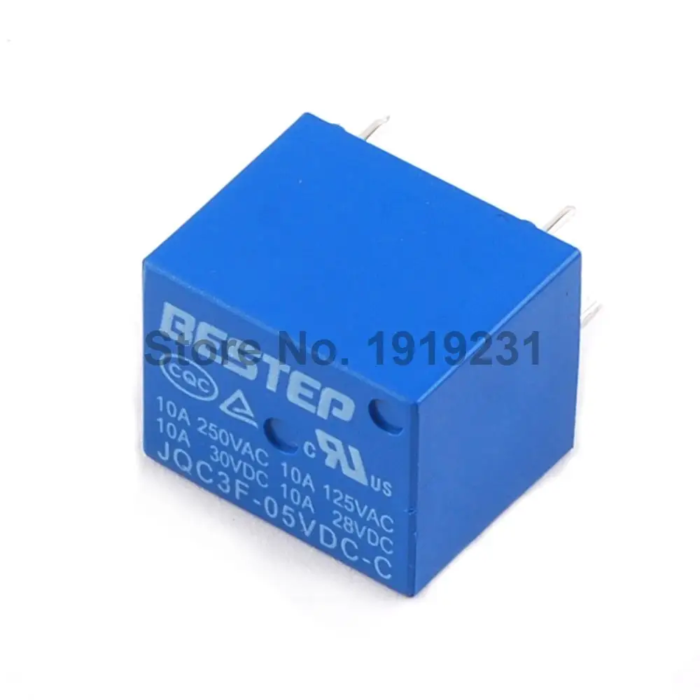10 шт BESTEP T73 5V Реле синий JQC3F 05VDC C| |