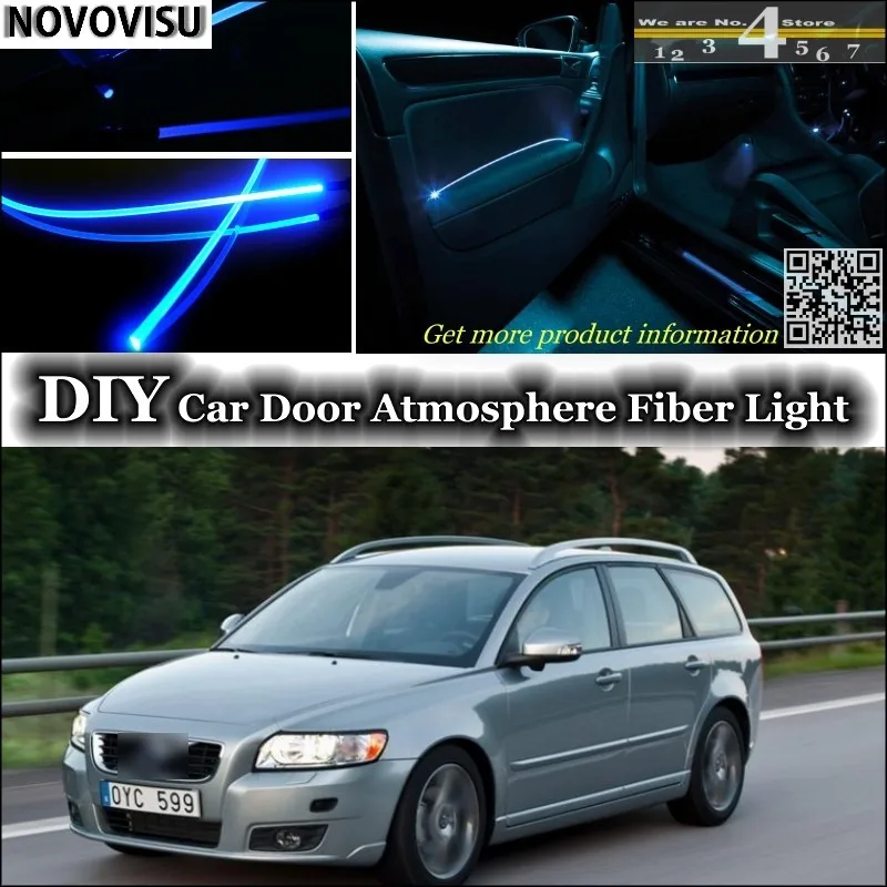 

NOVOVISU For Volvo V50 interior Ambient Light Atmosphere Fiber Optic Lights Inside Door Panel illumination Not EL light Refit