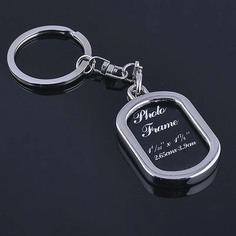 

photo keychain 7 designs Mini Creative Metal Alloy Heart Square Round Oval Insert Photo Picture Frame Keyring llaveros Keychain