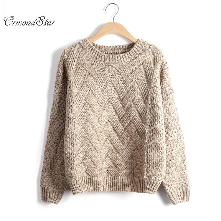 Puxar Femme 2018 Outono Inverno Mulheres Camisolas E Pul&ampocircveres Coreano Xadrez Grosso Knit Mohair Camisola Solta Jumper | Женская