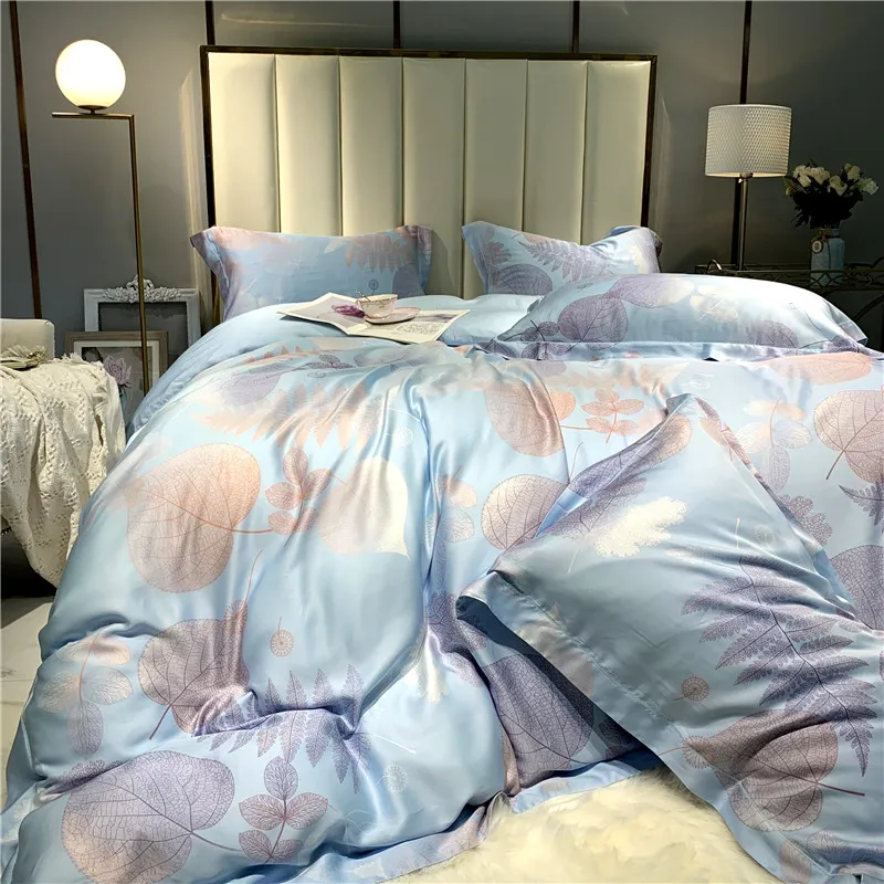 Летнее Европейское постельное белье наборы королевского размера tencel постельное белье пододеяльник простыня наволочки