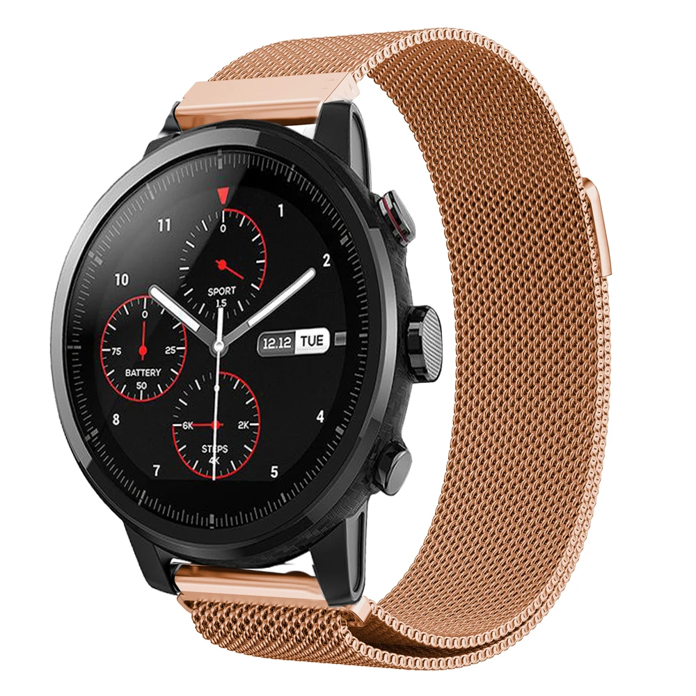 22 мм Миланский ремешок для Samsung Gear S3 Frontier классический часов браслет Huami Amazfit Stratos 2