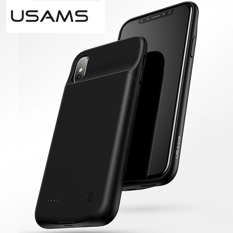 3200Ah банк питания чехол для iPhone X Зарядка батареи USAMS ультра тонкий внешний пакет