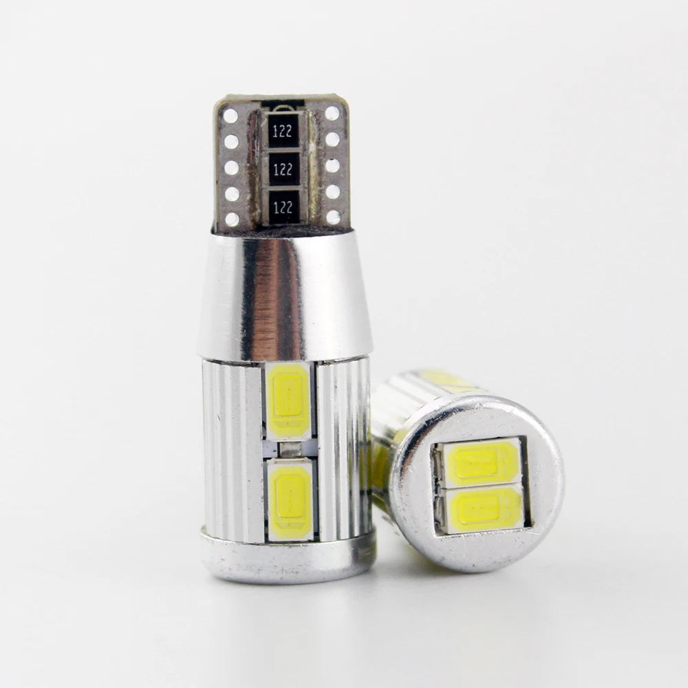 2 шт. T10 W5W 195 168 LED Canbus 5730 10 SMD Светодиодные Автомобильные светодиоды без ошибок Can bus