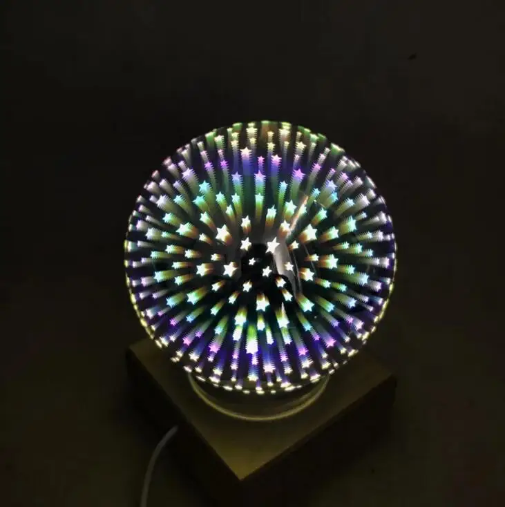 small star 3D красочный небо светодиодный ночник Луна лампа USB дети спальня проекция волшебная лампа фейерверк бабочка Рождественский свет - Испускаемый цвет: small star