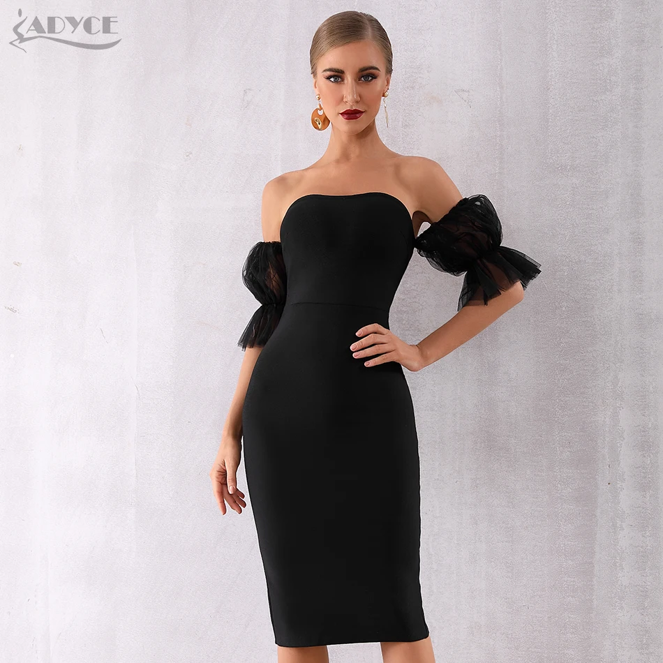 Adyce 2021 Новое летнее облегающее кружевное Бандажное платье Vestido сексуальное