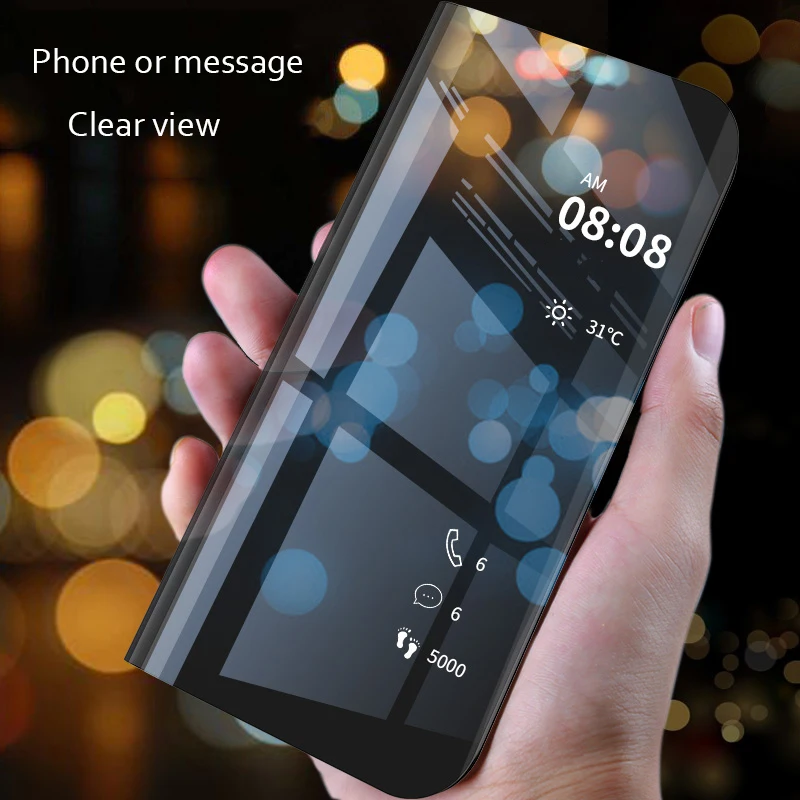 Зеркало флип чехол для huawei P Smart P20 P10 Коврики 10 20 Plus Pro P9 P8 NOVA 2i 3e Honor V10 9 8 Lite 7A 7C Y7 Y6 Y5
