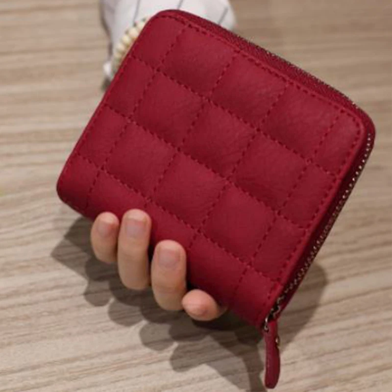 2018 Горячие Корея стиль для женщин кожа портмоне сетки Плед Notecase женский кошелек